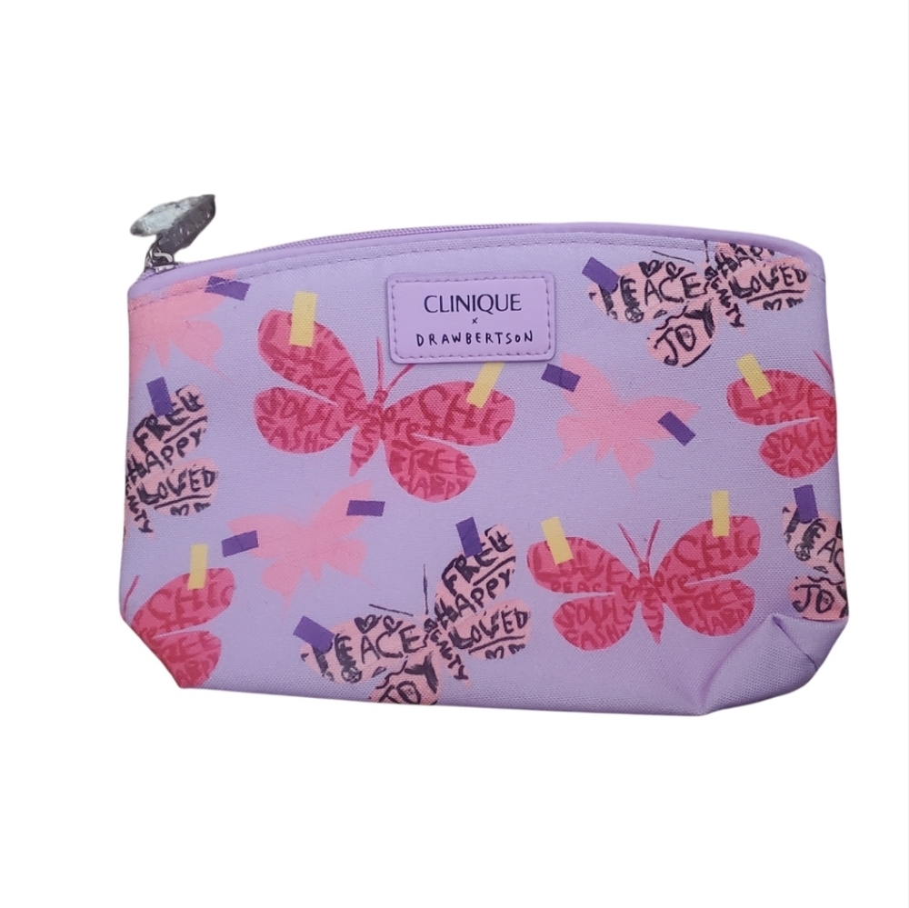 Clinique Pink and Purple Cosmetic Bag